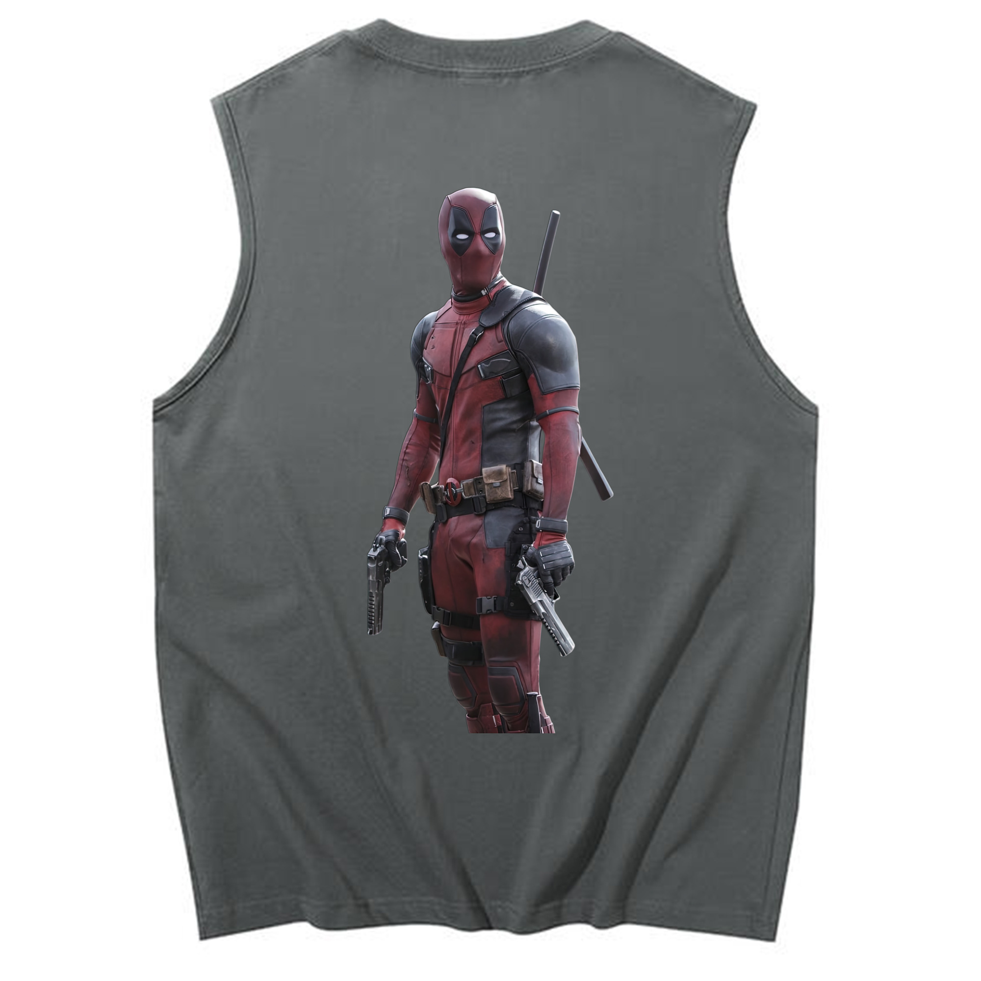 （画像用） Deadpool デッドプール コットン100％タンクトップ（背面プリント）